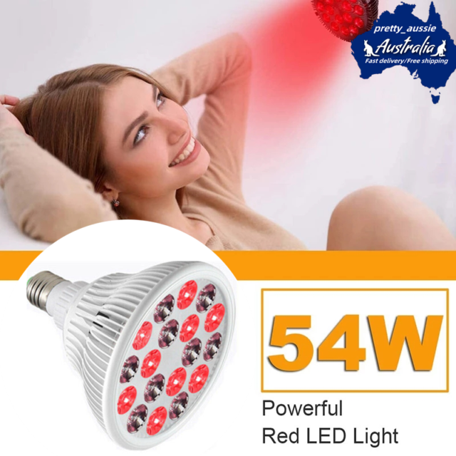 54W 18LED Therapy Bulb Infrared Light Lamp 660nm 850nm Therapy Pain Relief