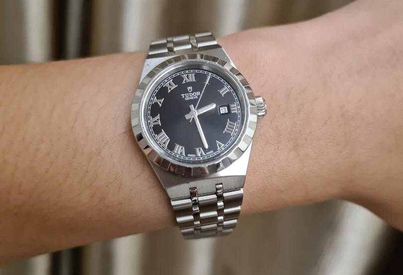 TUDOR ロイヤル　28400 シルバー 時計　38mm 中古)TUDOR チューダー ロイヤル 28400-0001 シルバーローマ