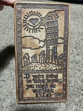 Rare Collectible Tile Art With Thoughts”Mud Pies For The Soul"Donald Trump quote