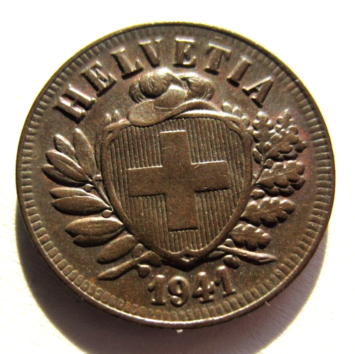 Three 2 Rappen Coins Switzerland - 1941 to 1954 - Picture 8 of 9