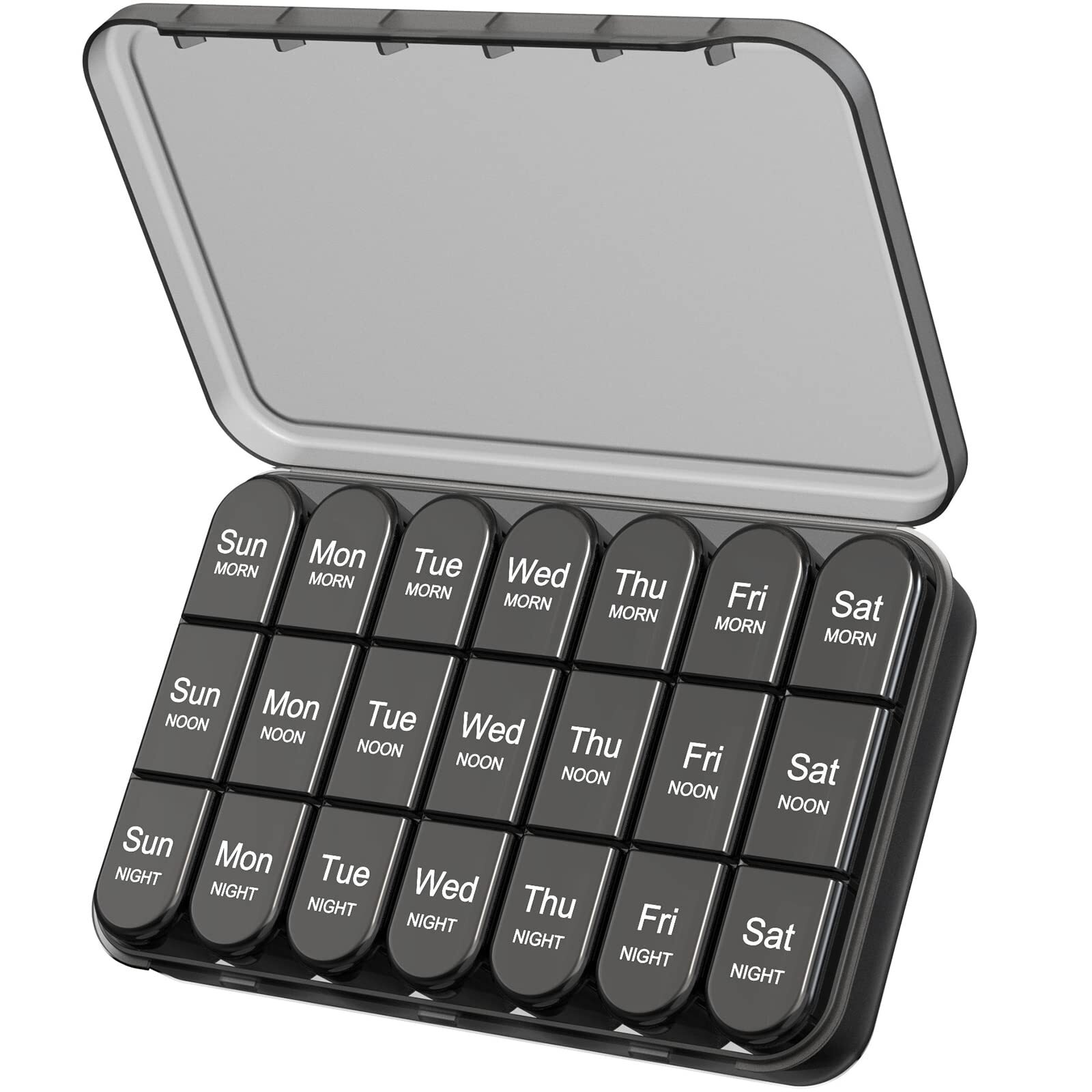 Weekly Pill Organizer 3 Times a Day, Medicine Pill Organizer Box, Pill Box 7 ...