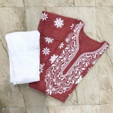LUCKNOWI CHIKAN COTTON KURTI OR PANT,SET Kurta With Bottomwear - Free Shipping
