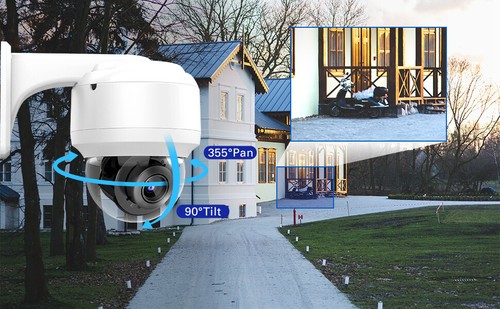 Hikvision Compatible 5MP 8MP 4K IP Camera 4X Zoom PTZ MIC CCTV Dome 2.8-12mm - Picture 11 of 17