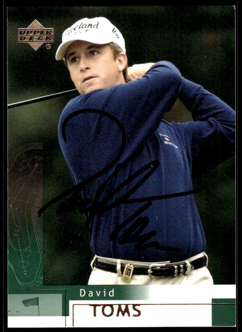 2002 Upper Deck Golf David Toms Auto #36 Signed