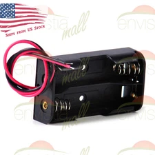 Battery Holder Case Box with 3" Wire Leads for 2X Series AA Batteries 3V US Stk