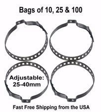 Universal 25-40mm Adjustable Stainless Steel Crimp Clamp Cv Axle Shaft Boot Hose