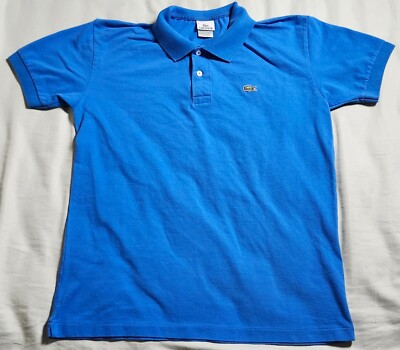 Lacoste Classic Fit Men's Size 6/XL Polo Shirts Short Sleeve Blue Cotton