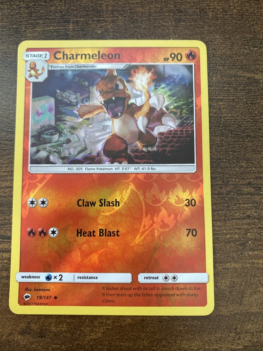 Pokémon TCG Charmeleon Burning Shadows 19/147 Reverse Holo