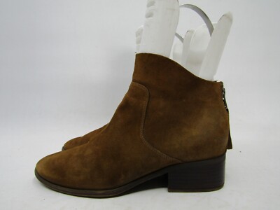 Franco Sarto Womens Size M Brown Suede Zip Ankle Fashion Boots Booties 