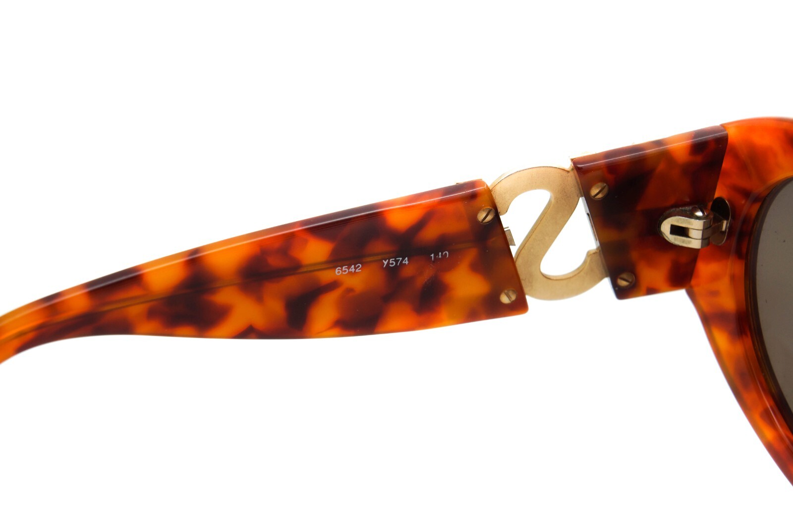 Occhiali da sole Yves Saint Laurent 6542 arancione ovale vintage