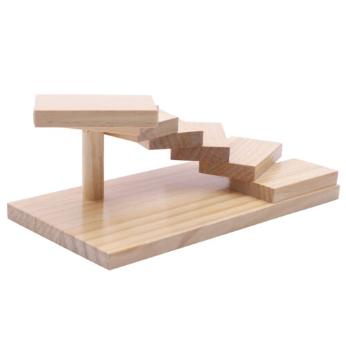 Sushi Display Stand Rack Staircase Japanese Cuisine Seven Step Sushi Plate Wood - Picture 7 of 17