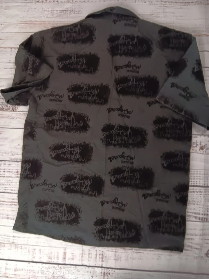  Brooklyn Xpress Shirt Men's X-Large Black Short Sleeve Button Up  - Image 2 of 4