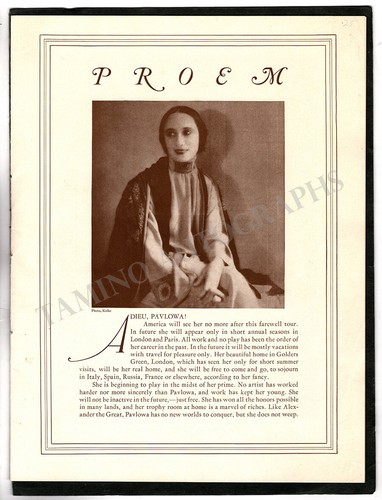 Pavlova, Anna - Luxury Promotional Booklet 1920s - Picture 2 of 4