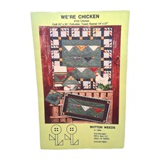Button Weeds 105 Were Chicken VTG 90s Quilt P...