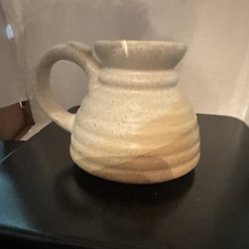 Stoneware Coffee Mug 12 fl oz Beige & Brown A...