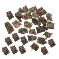 36 Pcs Natural Bark Decoration Reptile Background Climbing for Lizards