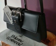Vivienne Westwood Back  Leather  Belted Alex Crossbody Bag NEW £490.🌼......