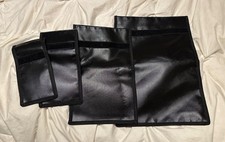 4 Sizes Anti-Tracking Faraday Cage Set, RFID Signal Blocker Pouch Black 