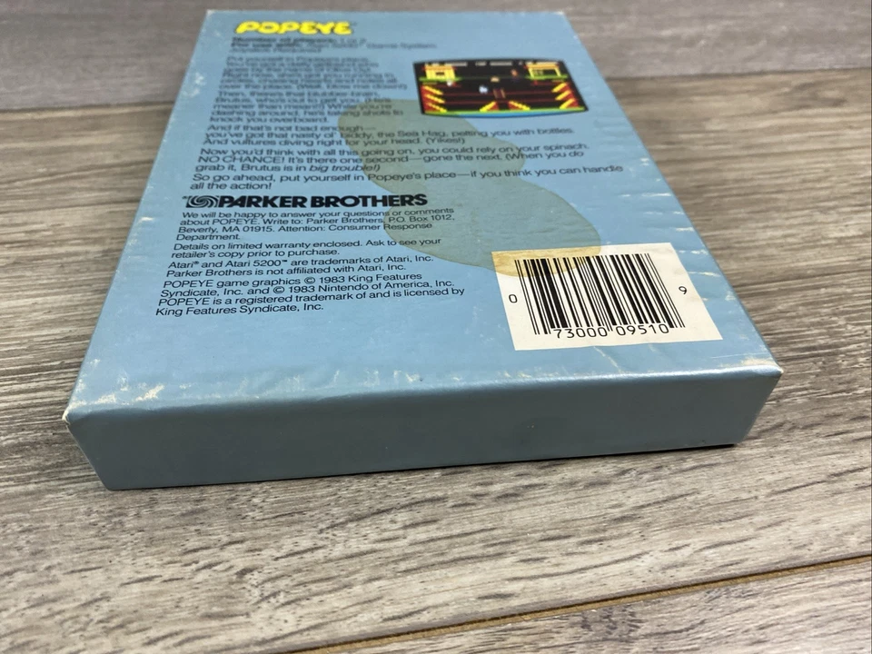 Popeye (Atari 5200, 1983) Back Box Only. - Image 3 of 4