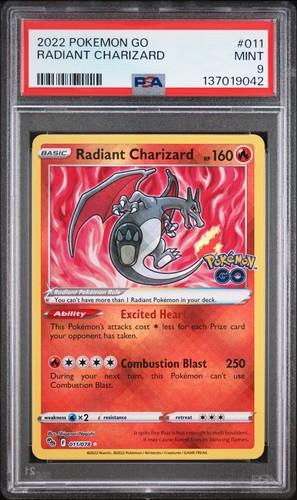 2022 POKEMON GO #011 RADIANT CHARIZARD PSA 9