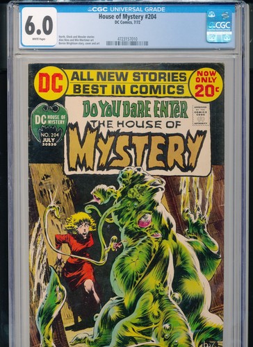 HOUSE OF MYSTERY 204 CGC 6.0 Wp Bernie Wrightson cover/art