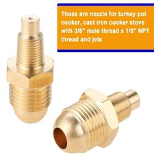 2PCS Propane Orifice Connector Brass Tube Fitting 3/8" Flare x 1/8" Mnpt