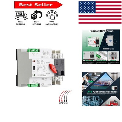 Compact Black Transfer Switch - 63A Three Phase ATS for Efficient Power Control