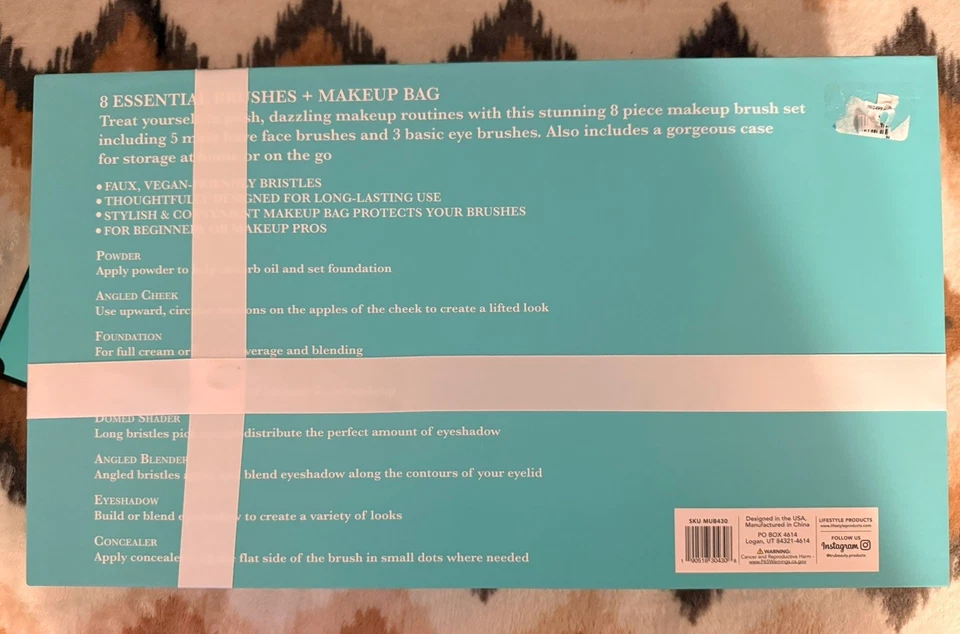 НАБОР/БЛЕСТЯЩИЙ БАНТ TIFFANY| 9 шт. набор кистей для коллекции предметов первой необходимости - Изображение 2 из 2