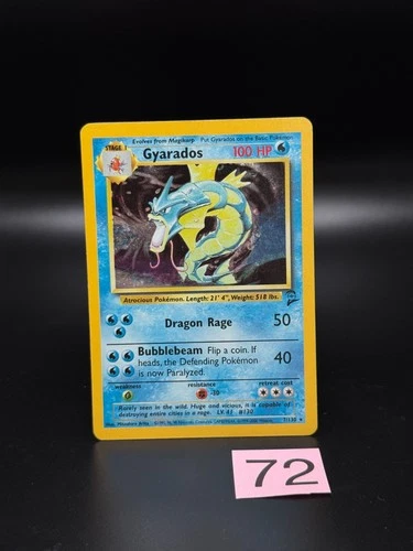 Gyarados 007/130 Base Set 2 Holo Rare Vintage Pokemon Card Original