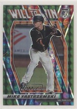 2021 Panini Mosaic Will to Win Green Mosaic Prizm Mike Yastrzemski #WTW12 0p1e
