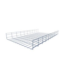 NavePoint Electro Zinc Plated Wire Mesh Cable Tray, 23.63"W x 3.94"D x 118.12"L