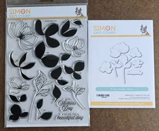 Simon Says Stamp - Pretty Petals - Clear Photopolymer stamp and die set, NIP