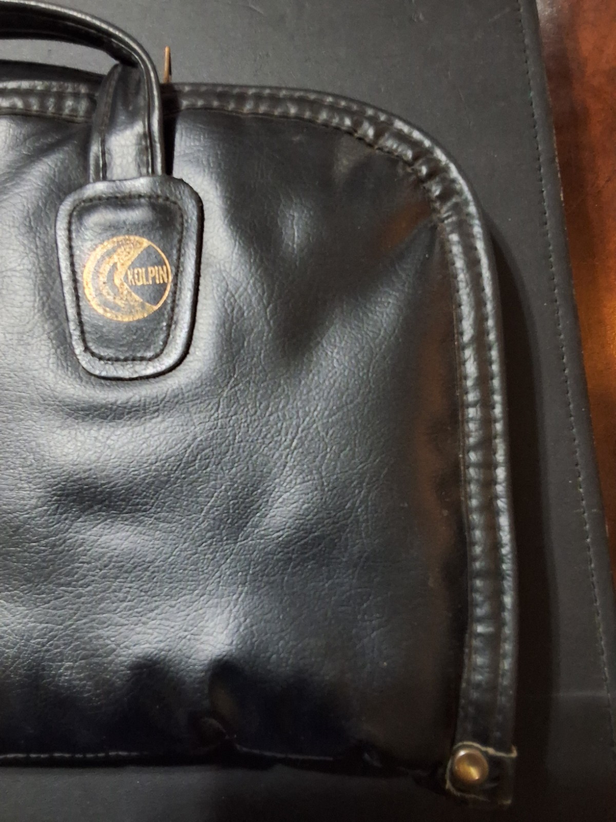 VINTAGE LEATHER KOLPIN SOFT SHERPA INTERIOR PISTOL CASE 14”X 7'' W/DOUBLE HANDLE
