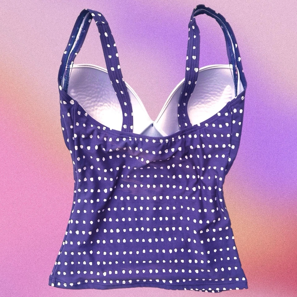 Tankini Moon Tide púrpura lunares novia talla 8/pequeño retro Foto 2 de 4