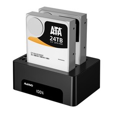 Dual Bay Hard Drive Docking Station Offline Clone 2.5/3.5 Inch USB 3.0 48TB