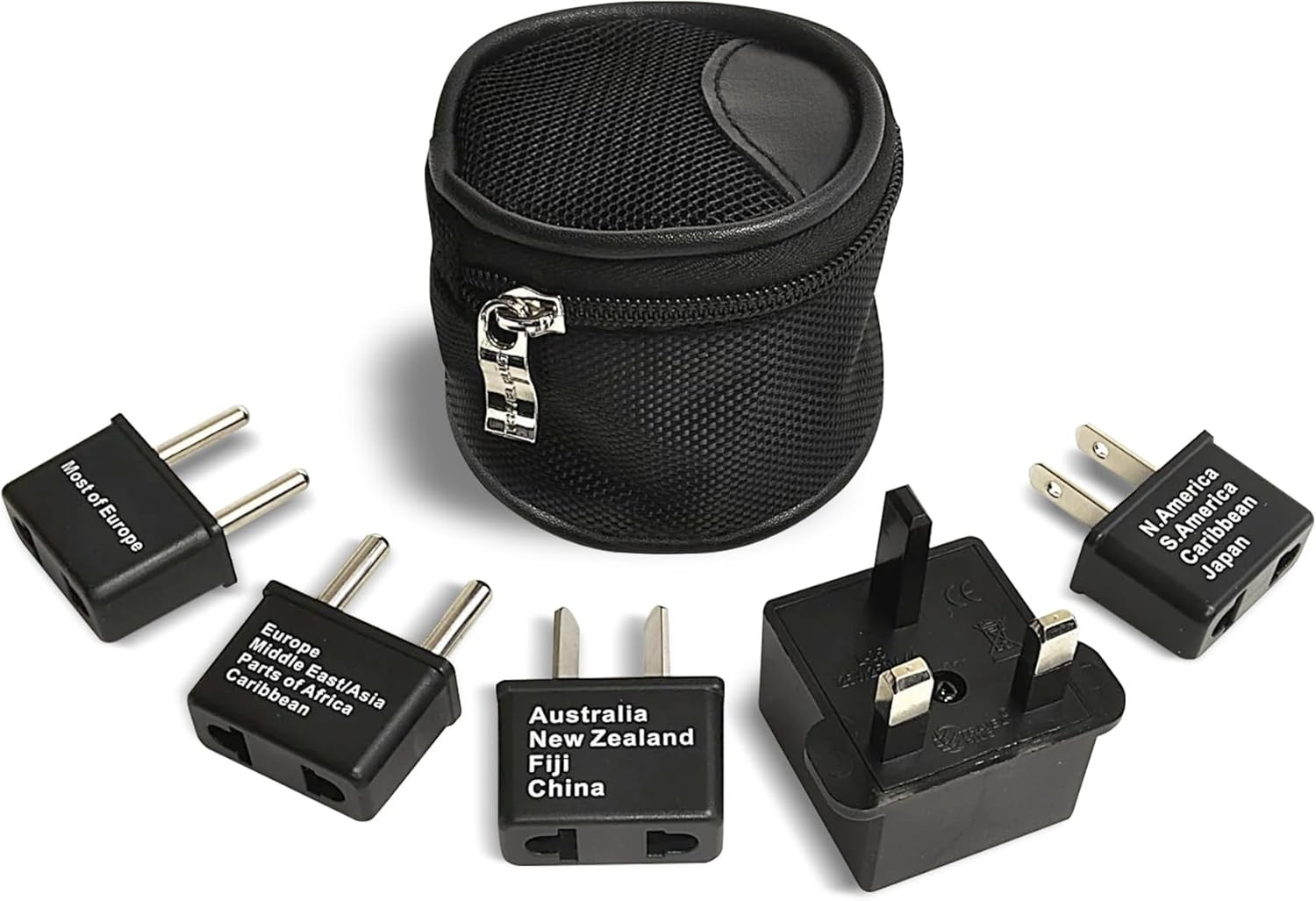 Ceptics International Worldwide Travel Plug Adapter 5 Piece Set, Great for Cell