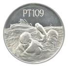 JFK Kennedy Navy PT 109 1 Oz Silver Art Round *0745