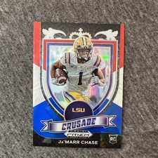 2021 Panini Prizm Draft Picks - Crusade Ja'Marr Chase #162 Red White & Blue RC