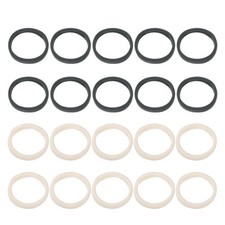 20Pcs Fabric Hair Ties, 2  ID Nylon Seamless Soft Holders, Beige/Gray