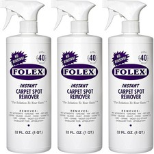 3 Pack Folex Instant Carpet Spot Remover - 32 oz - Removes Pet Accidents, Grease 1.00 per fl oz