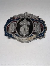 VINTAGE 1987 BERGAMOT METAL LIVE TO RIDE RIDE TO LIVE MOTORCYCLE BELT BUCKLE