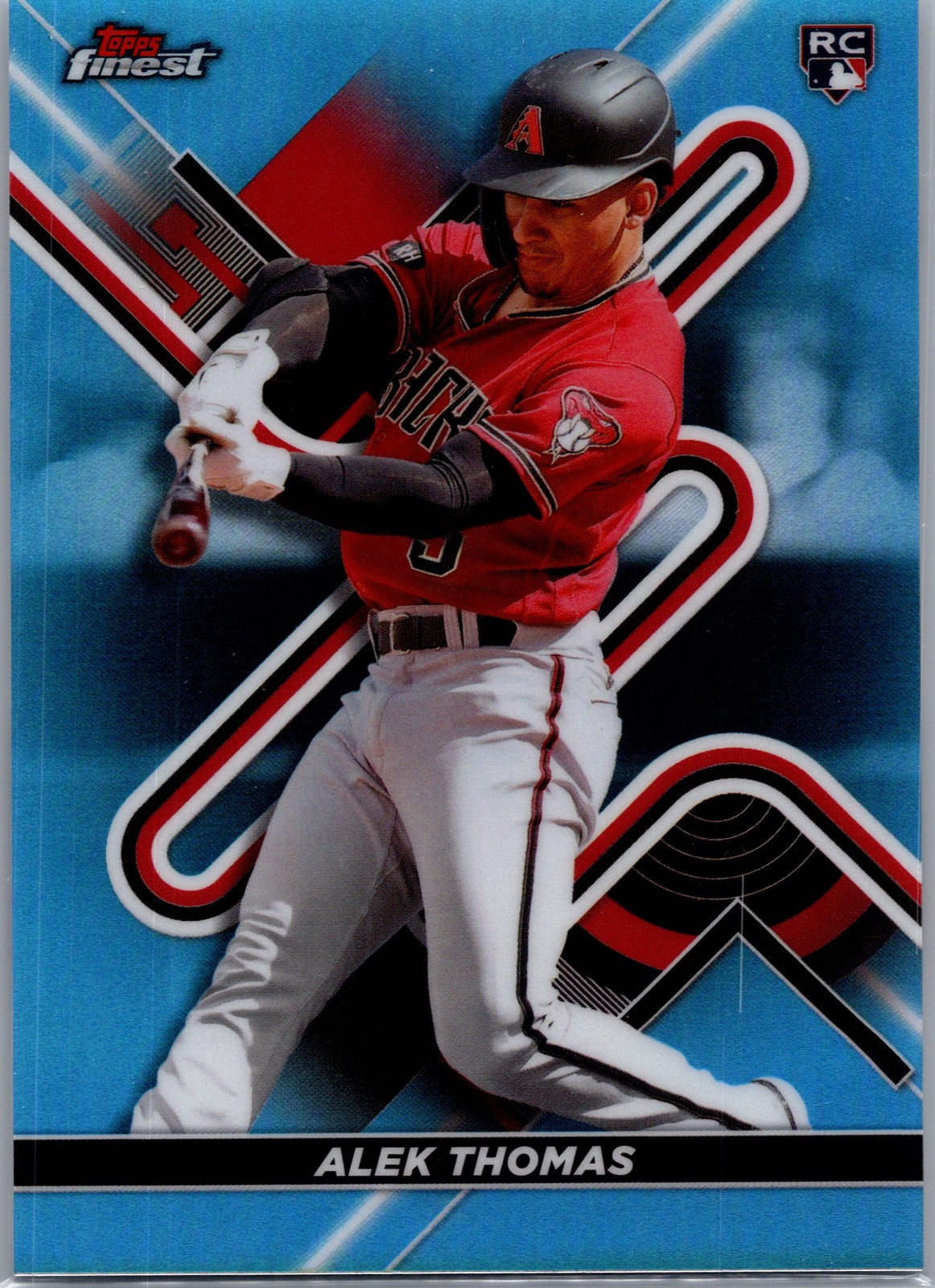 2022 Finest #43 Alek Thomas Sky Blue Refractors #/300