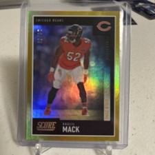 2020 Score Gold Zone /50 Khalil Mack #211 📈🔥📈🔥