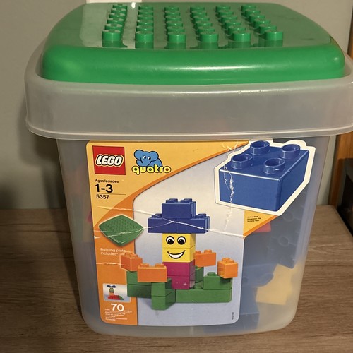 Lego Quatro 5357 Building Block Set With Storage Tub & Lid 68 Pieces ...