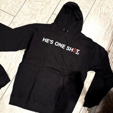 He's One Shot Hoodie Gamer Video Game Gift FPS Shooter Crosshair Unisex