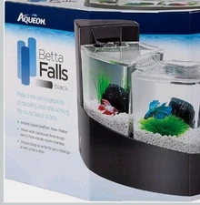 Aqueon Black Fish Tank  Kit Set w/ Quite Waterfall Filter ONLY HAS 2 COMPARTMENT