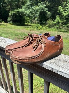 Mens Clarks Shacre II Orange‎ Wool Gum Sole Moccasins Shoes Size 11 M GUC Clarks Shacre | eBay main image 3