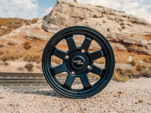(1) 14" RT116 RockTrix Wheels ATV UTV SxS, 14x7, 4+3, 4x110 4/110, Matte Black - Picture 3 of 7