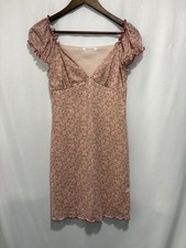 Caution to the Wind Pink Floral Puff Sleeve Cottagecore Mini Dress