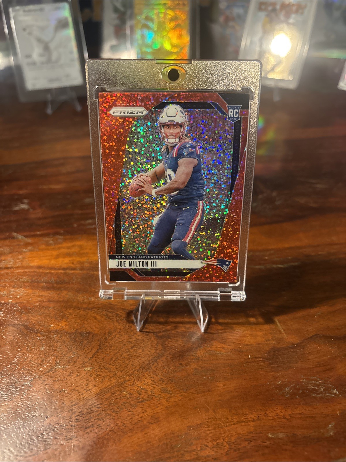 2024 Panini Prizm Joe Milton III Red Sparkle Prizm RC SSP #354 Patriots ROOKIE